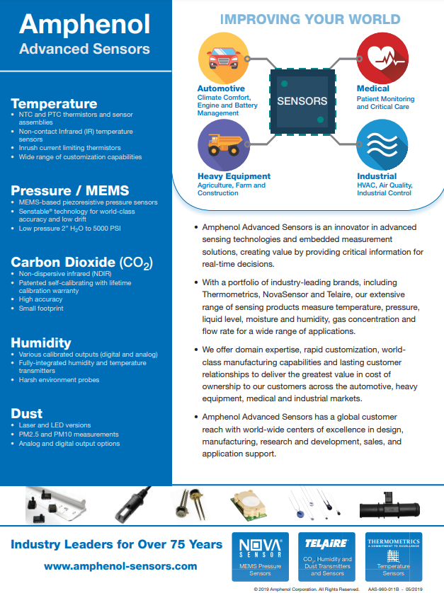 Sensor Capabilities Overview | Amphenol Advanced Sensors - Brochure